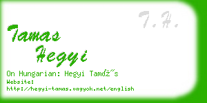 tamas hegyi business card